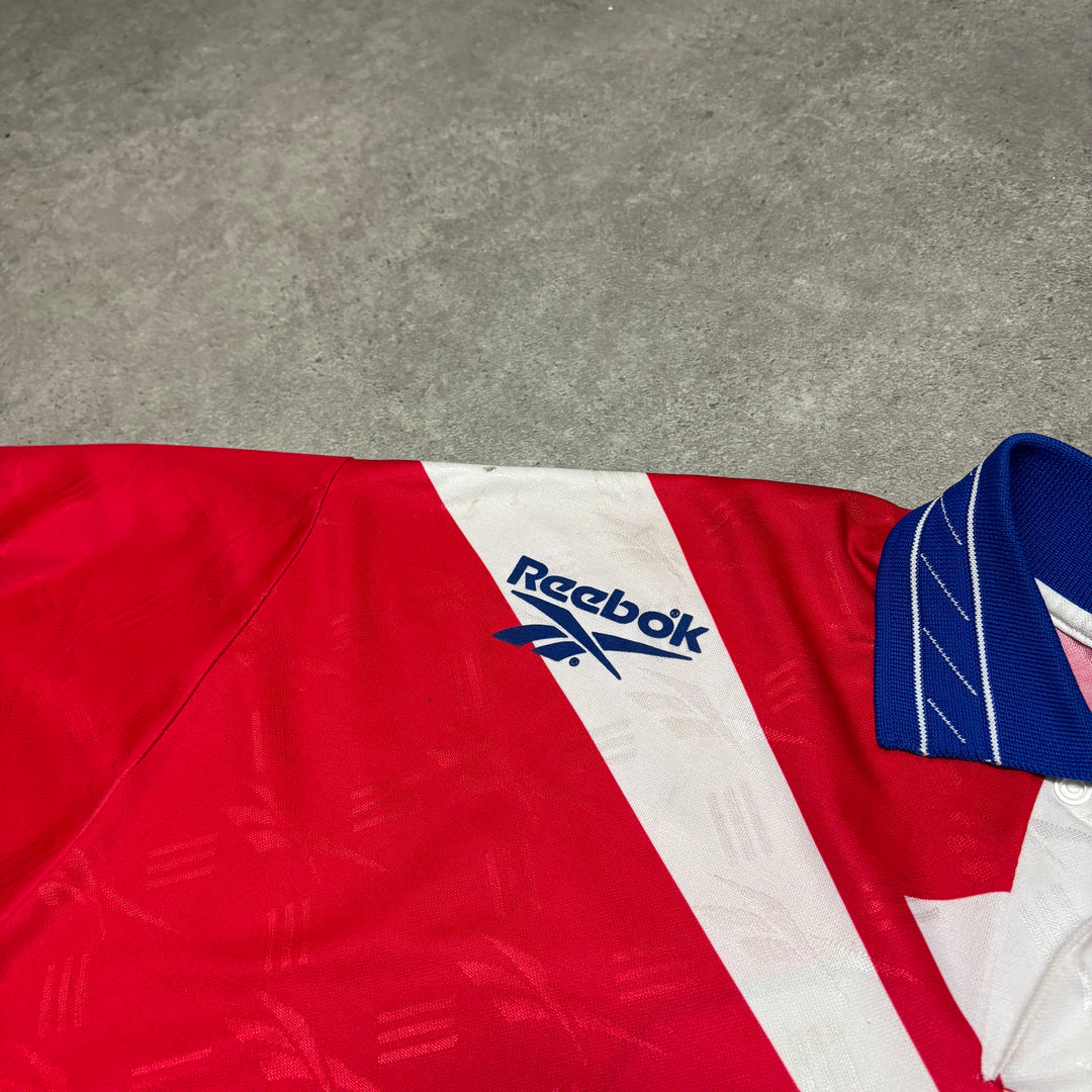 Vintage Reebok Chile Red Home Football Shirt (M)