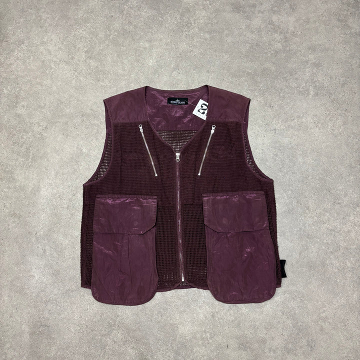 Stone Island Shadow Project Dark Purple Tactical Vest (L)