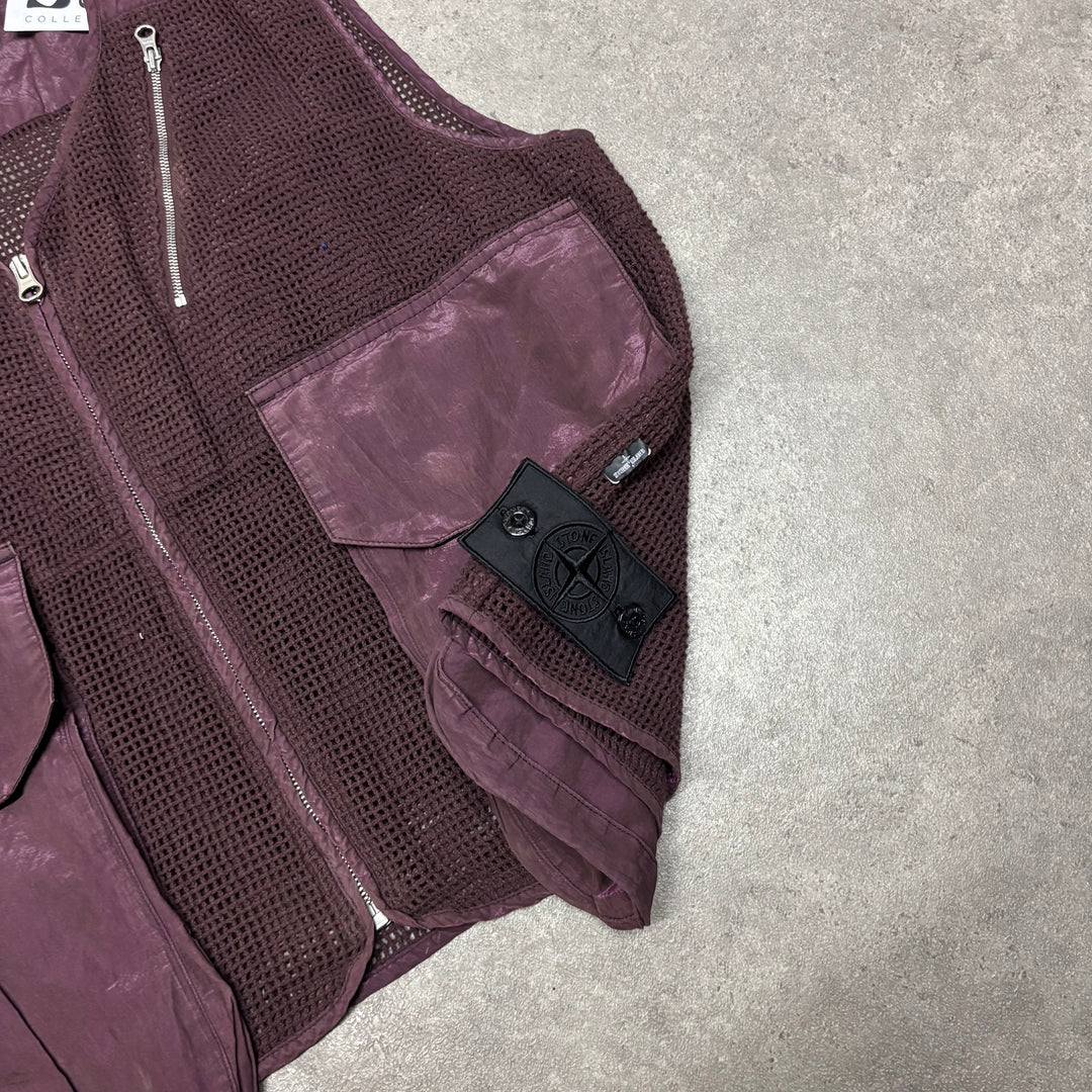 Stone Island Shadow Project Dark Purple Tactical Vest (L)