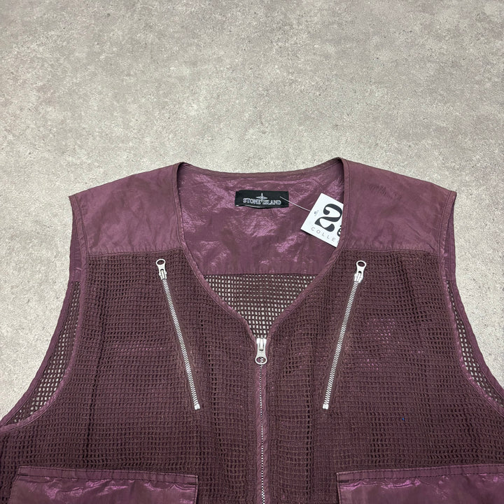 Stone Island Shadow Project Dark Purple Tactical Vest (L)