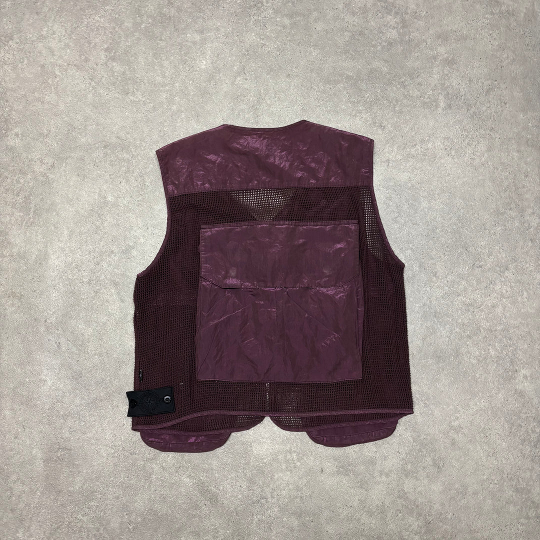 Stone Island Shadow Project Dark Purple Tactical Vest (L)