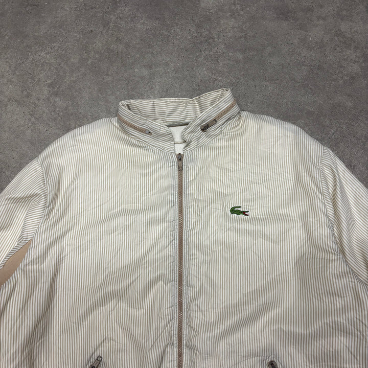 Vintage Lacoste Striped Beige Jacket (L)