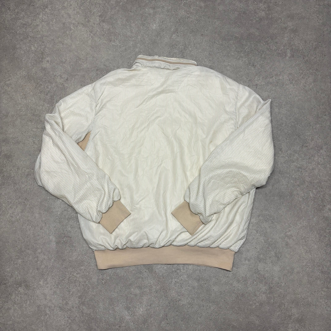 Vintage Lacoste Striped Beige Jacket (L)