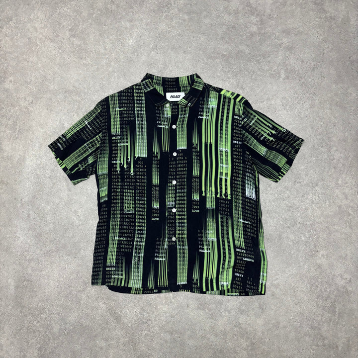Palace Matrix Green & Black Short Sleeve Shirt (S)