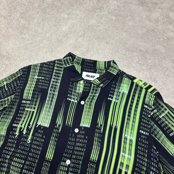 Palace Matrix Green & Black Short Sleeve Shirt (S)