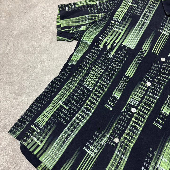 Palace Matrix Green & Black Short Sleeve Shirt (S)