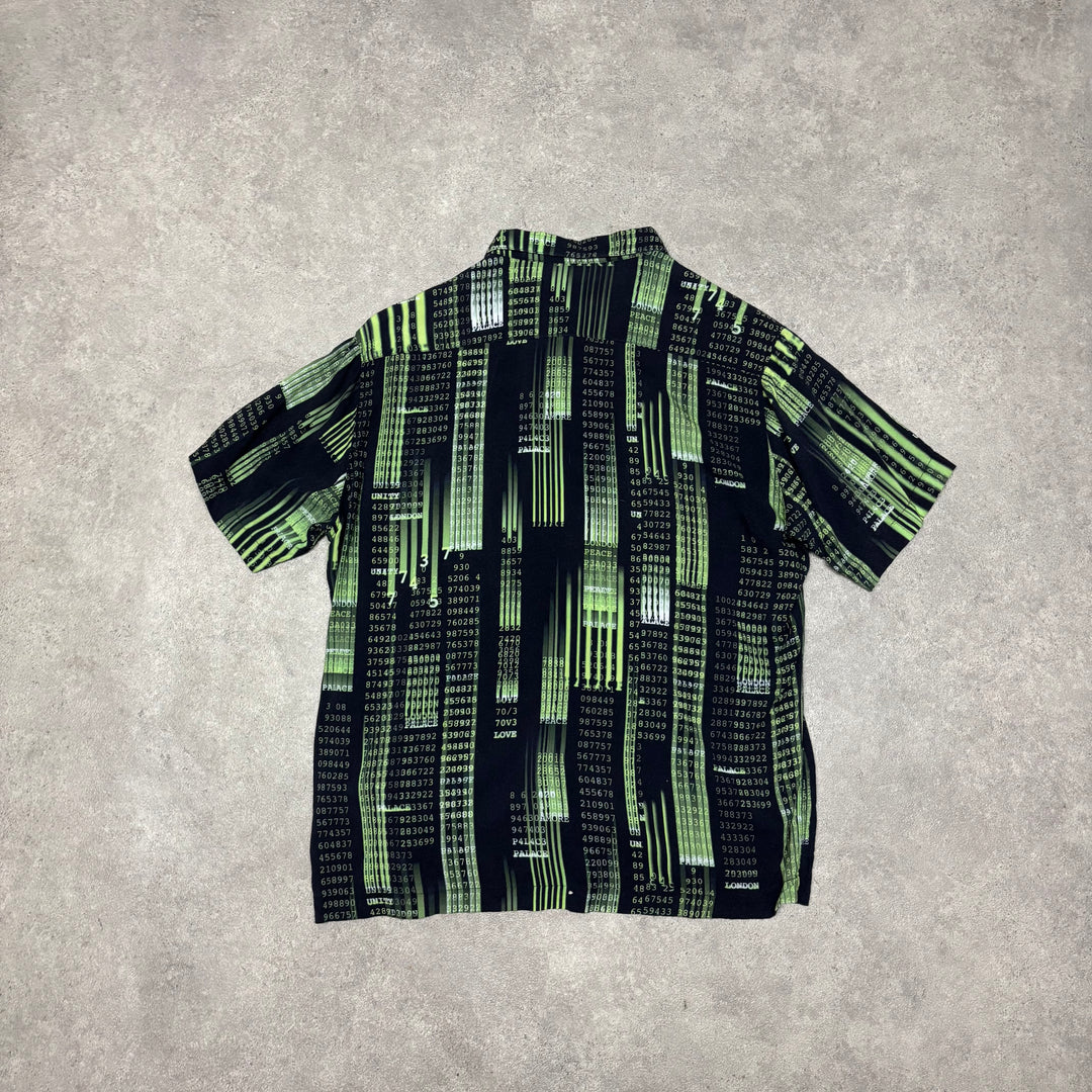 Palace Matrix Green & Black Short Sleeve Shirt (S)