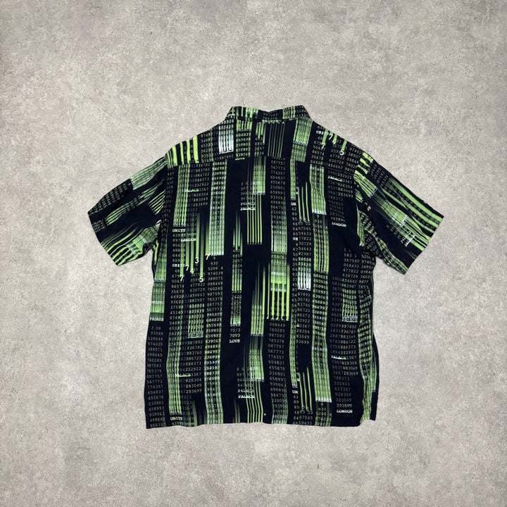 Palace Matrix Green & Black Short Sleeve Shirt (S)