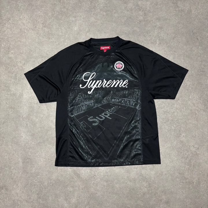 Supreme Soccer Black Jacquard T-Shirt (L)