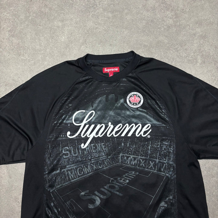 Supreme Soccer Black Jacquard T-Shirt (L)