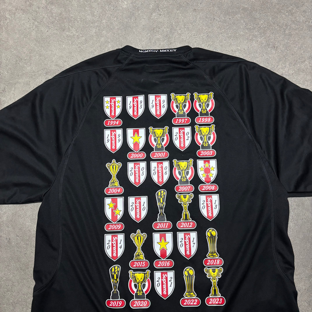 Supreme Soccer Black Jacquard T-Shirt (L)