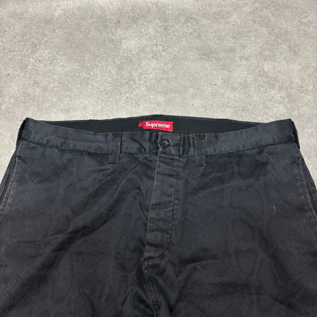 Supreme Snake Print Dark Grey Trousers (36x30)