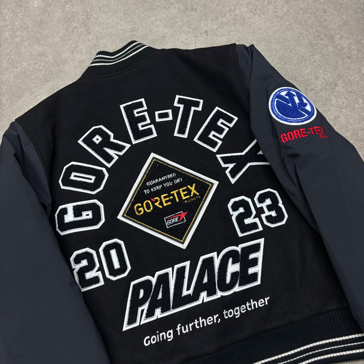 New Palace Gore-Tex Going Further Black Varsity Jacket (L)