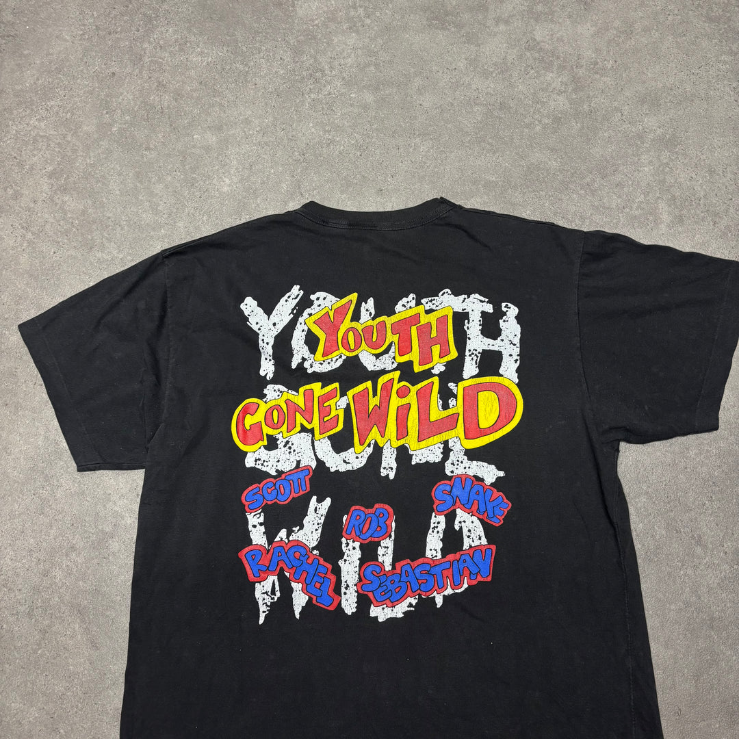 rare Vintage 1989 Skid Row Tour Black Graphic T-Shirt (M)