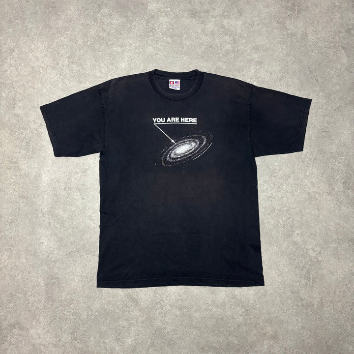 90's Vintage 'You Are Here' Galaxy Graphic T-Shirt (XL)