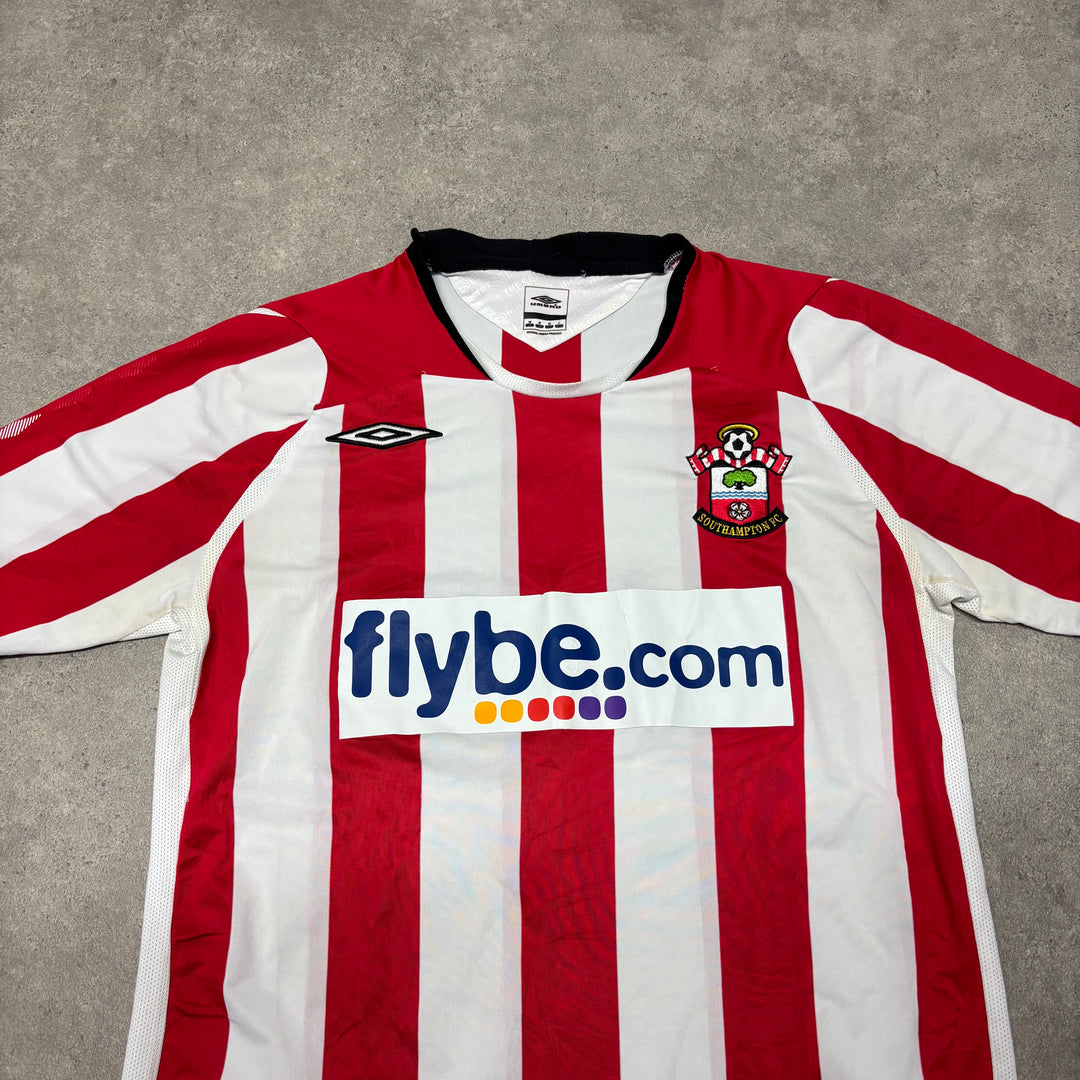 2008 Vintage Southampton Home Red Football Shirt (M)