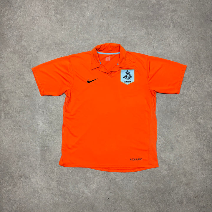2006 Vintage Nike Netherlands Orange Home Football Shirt