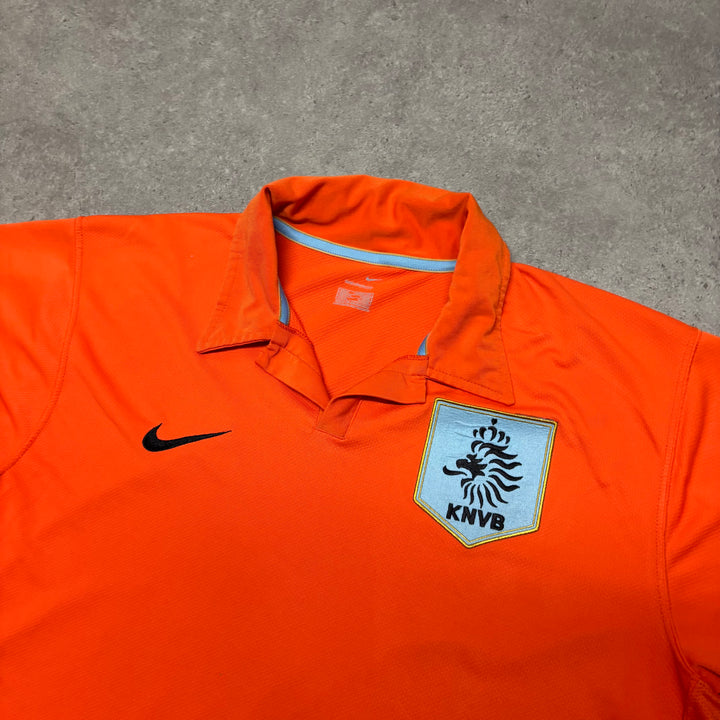 2006 Vintage Nike Netherlands Orange Home Football Shirt