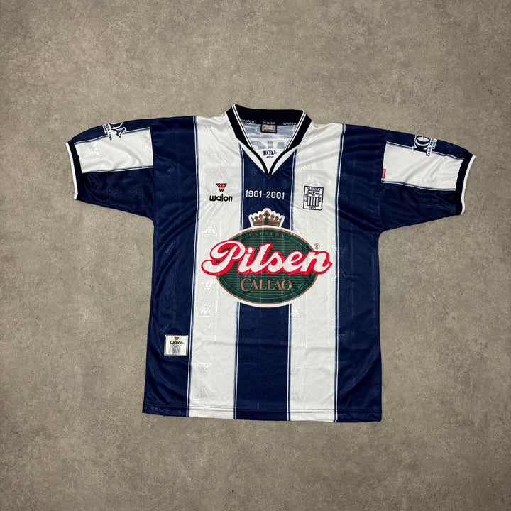 2001 Vintage Club Alianza Lima Peru Black & White Football Shirt (L)