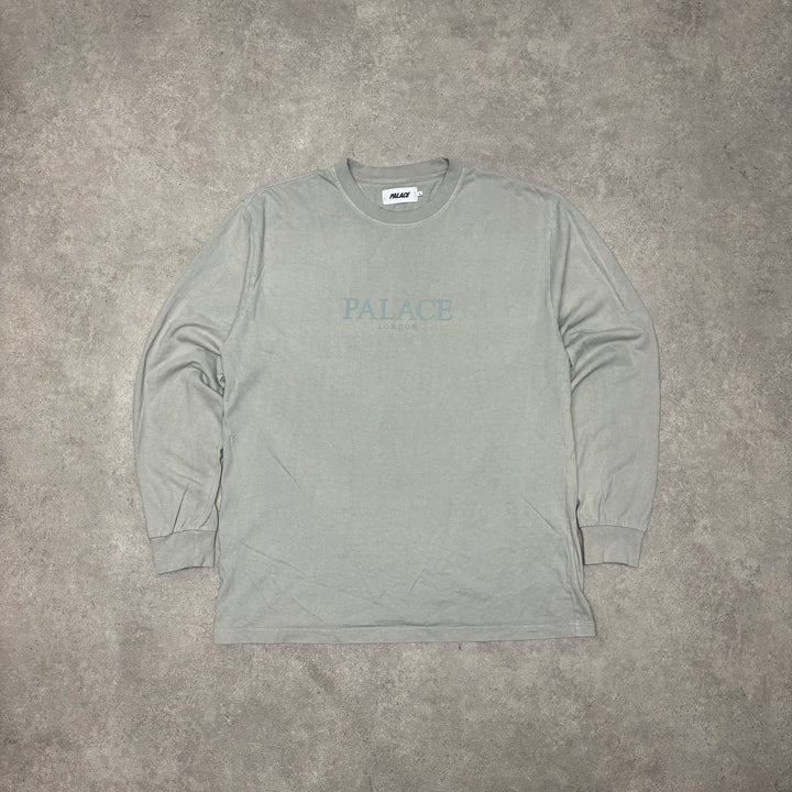 Palace Washed Grey Long Sleeve T-Shirt (XL)