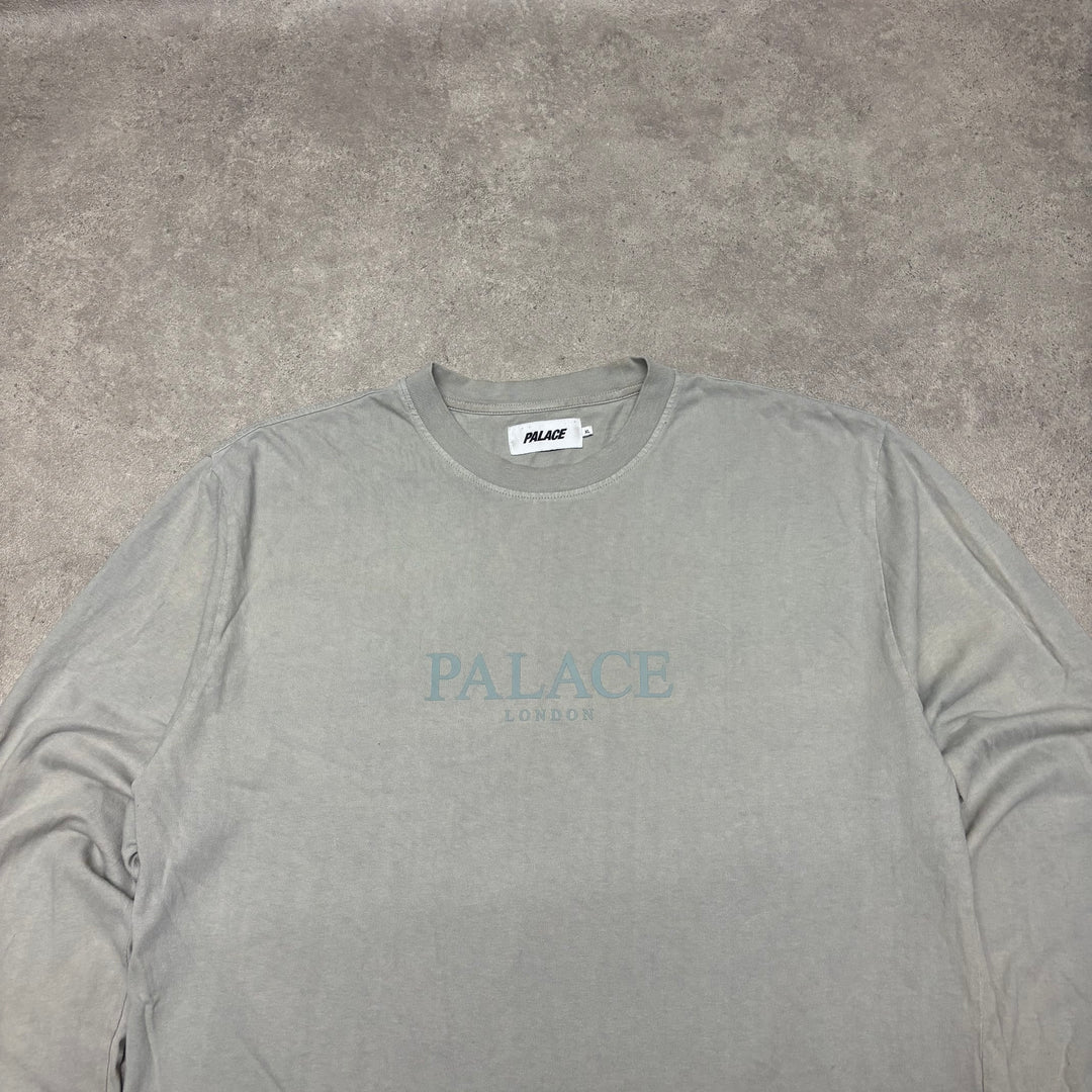 Palace Washed Grey Long Sleeve T-Shirt (XL)