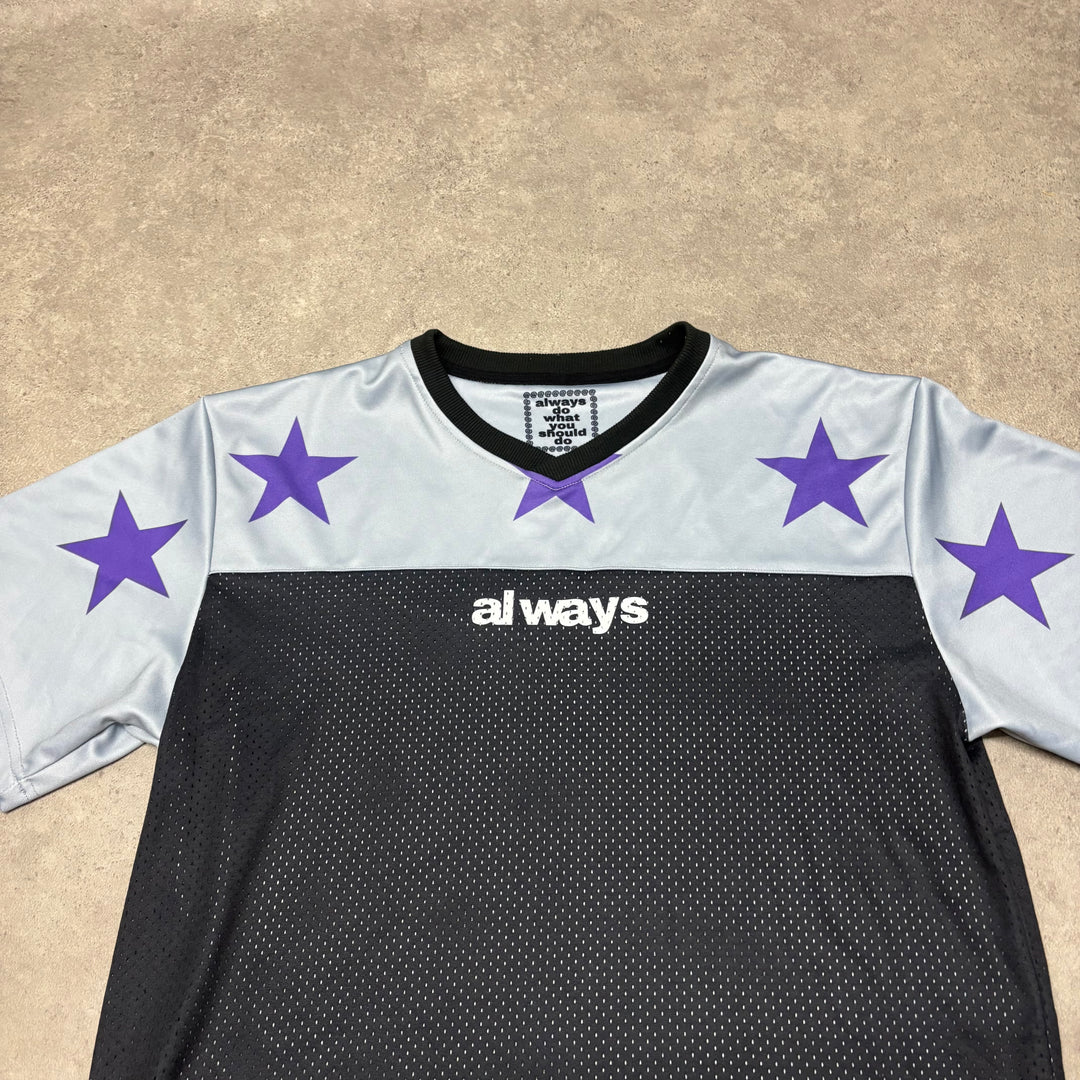 Always Do What You Should Do Star Mesh Football Jersey (L)