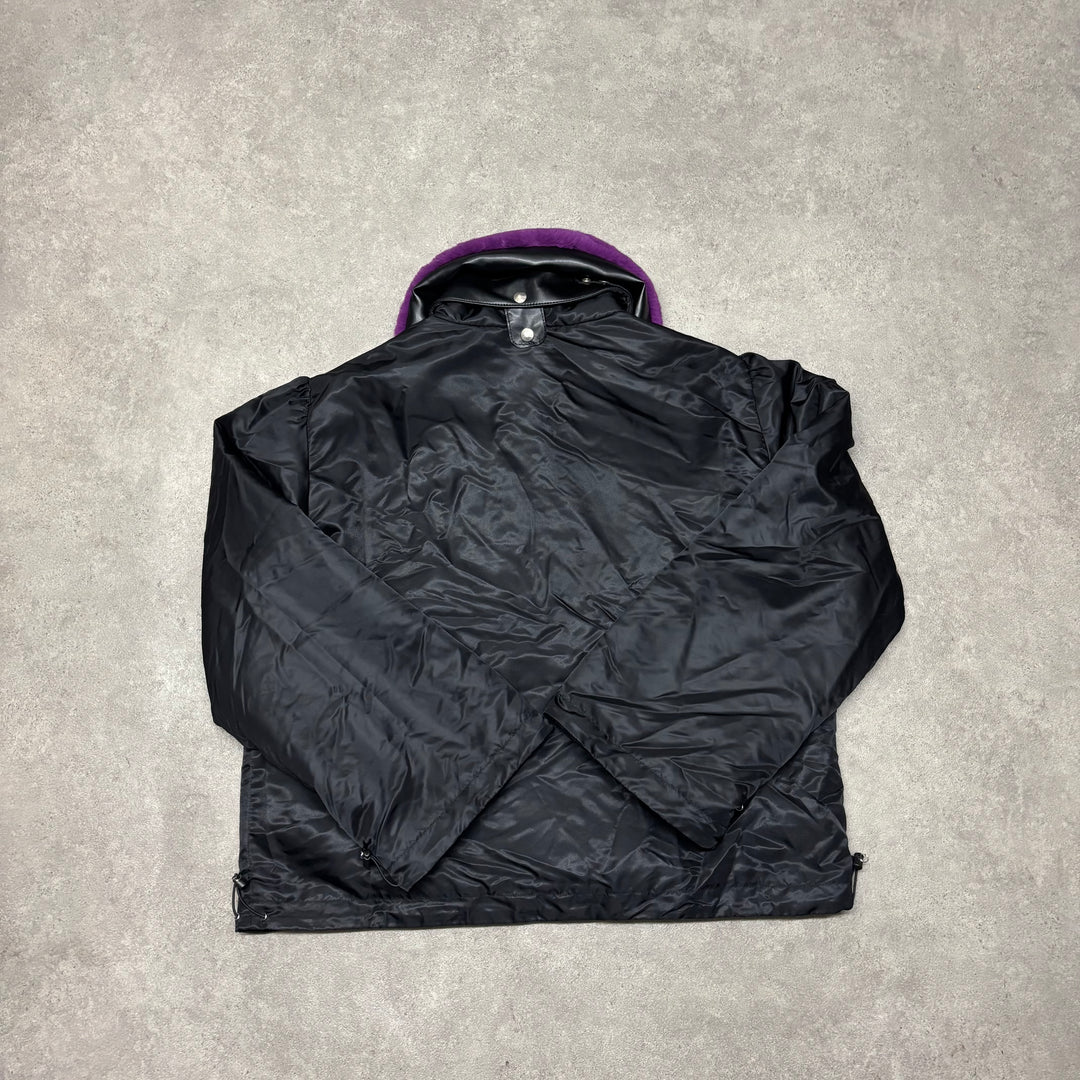 Random Identities Black Purple Fur Mile High Jacket (XL)