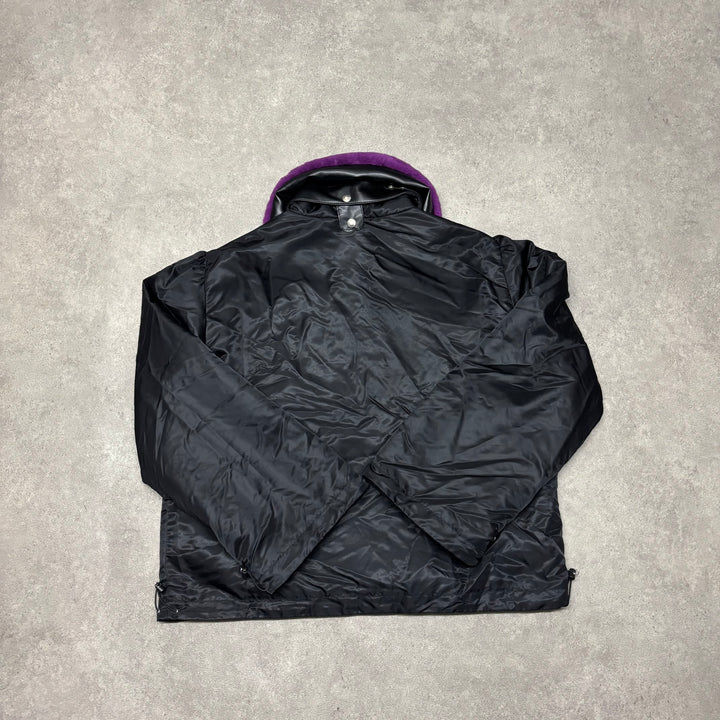 Random Identities Black Purple Fur Mile High Jacket (XL)