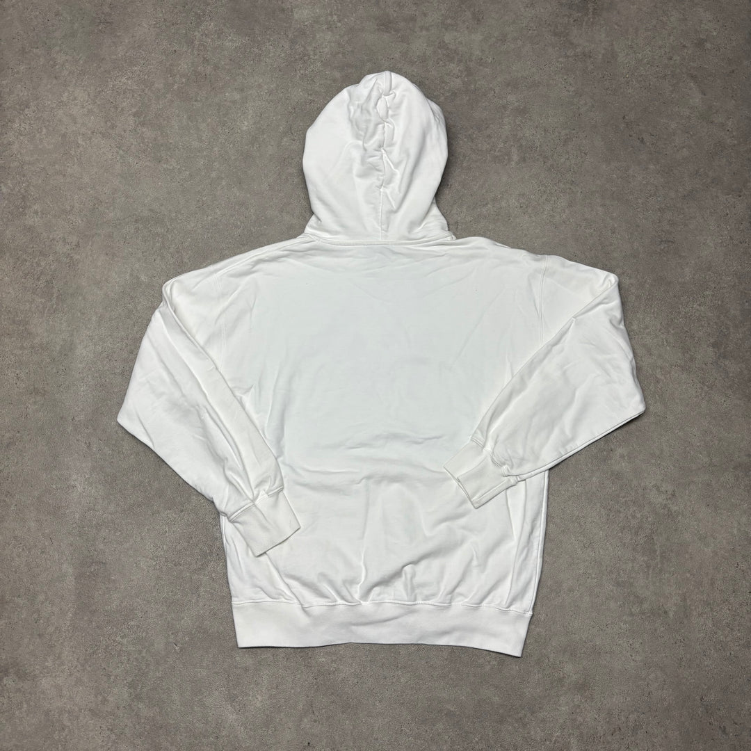 Tom Of Finland Relaxed White Pullover Hoodie (L)