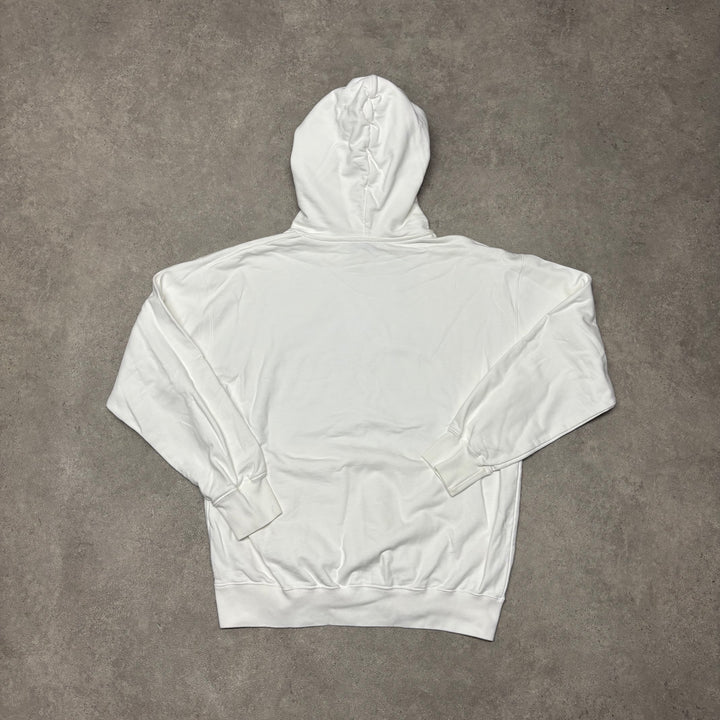 Tom Of Finland Relaxed White Pullover Hoodie (L)