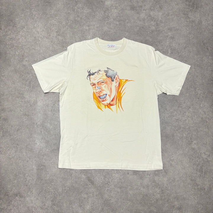 Oversized J.W Anderson Rugby Face White T-Shirt (XL)