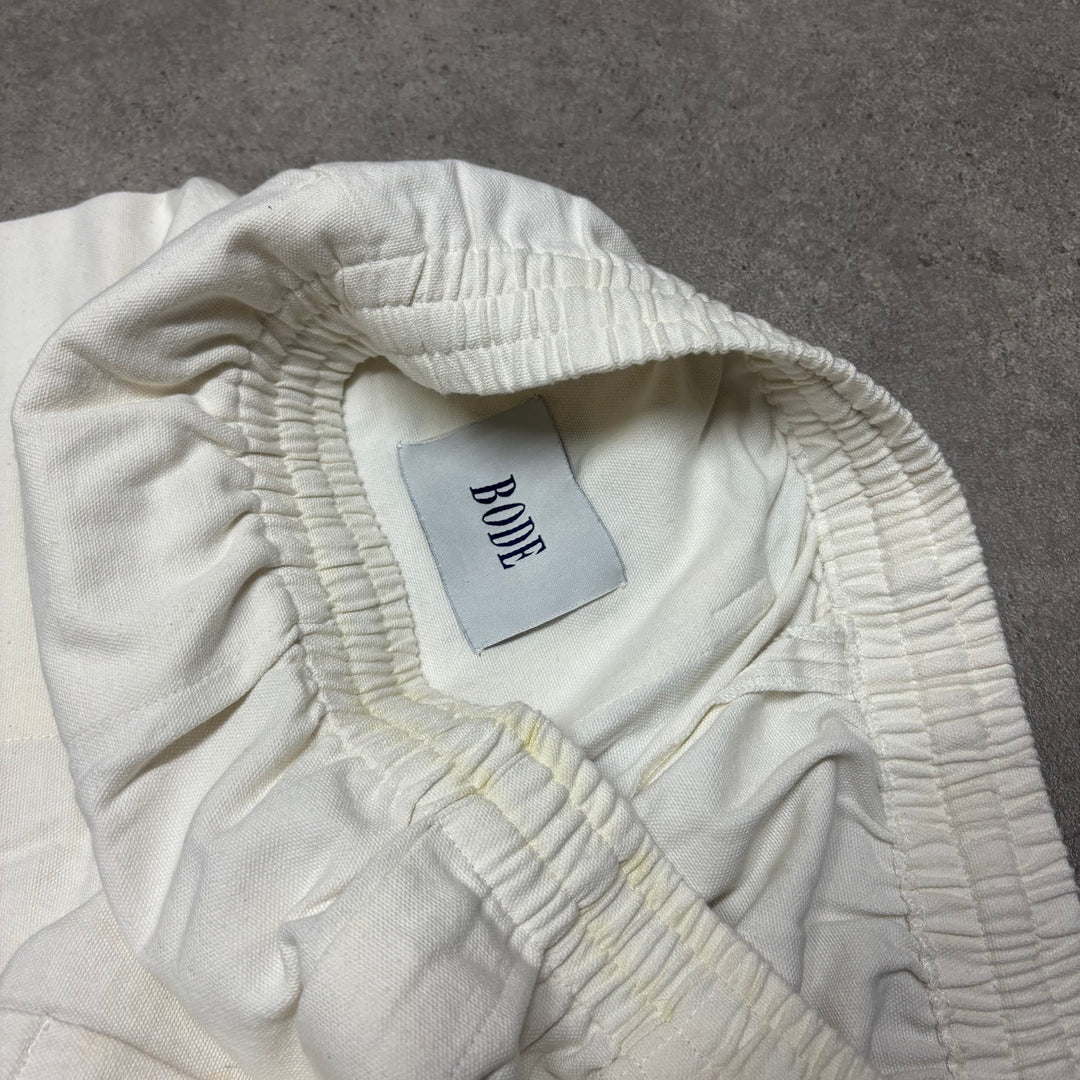Bode Garden Rugby White Shorts (XL)