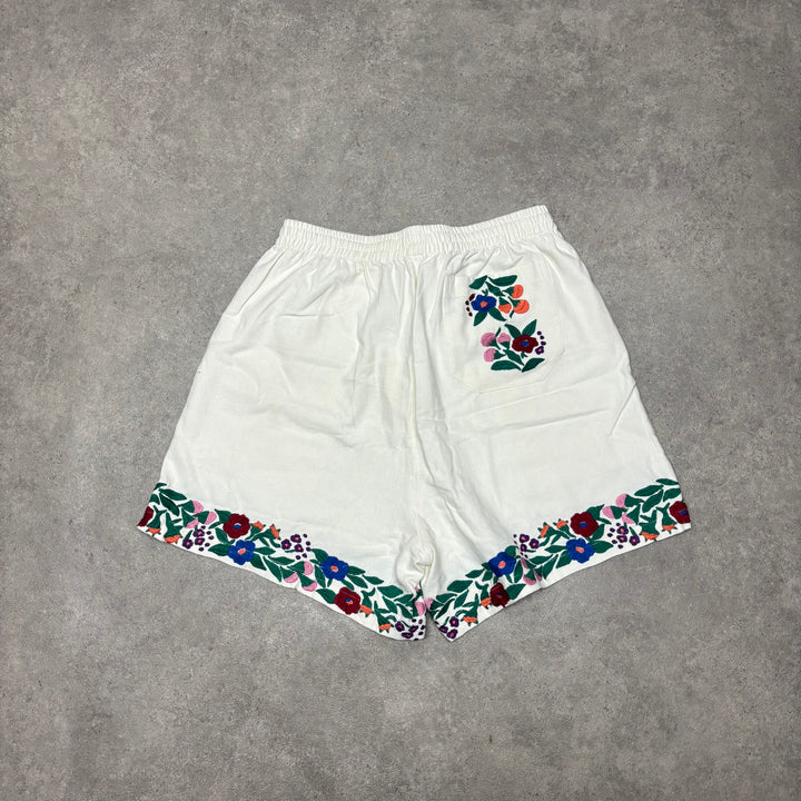 Bode Garden Rugby White Shorts (XL)