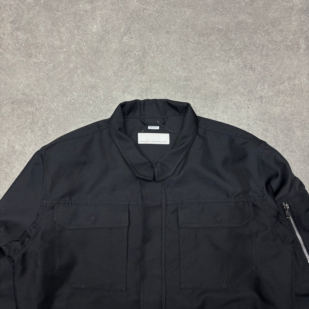 Random Identities Black Button Up Jacket (L)