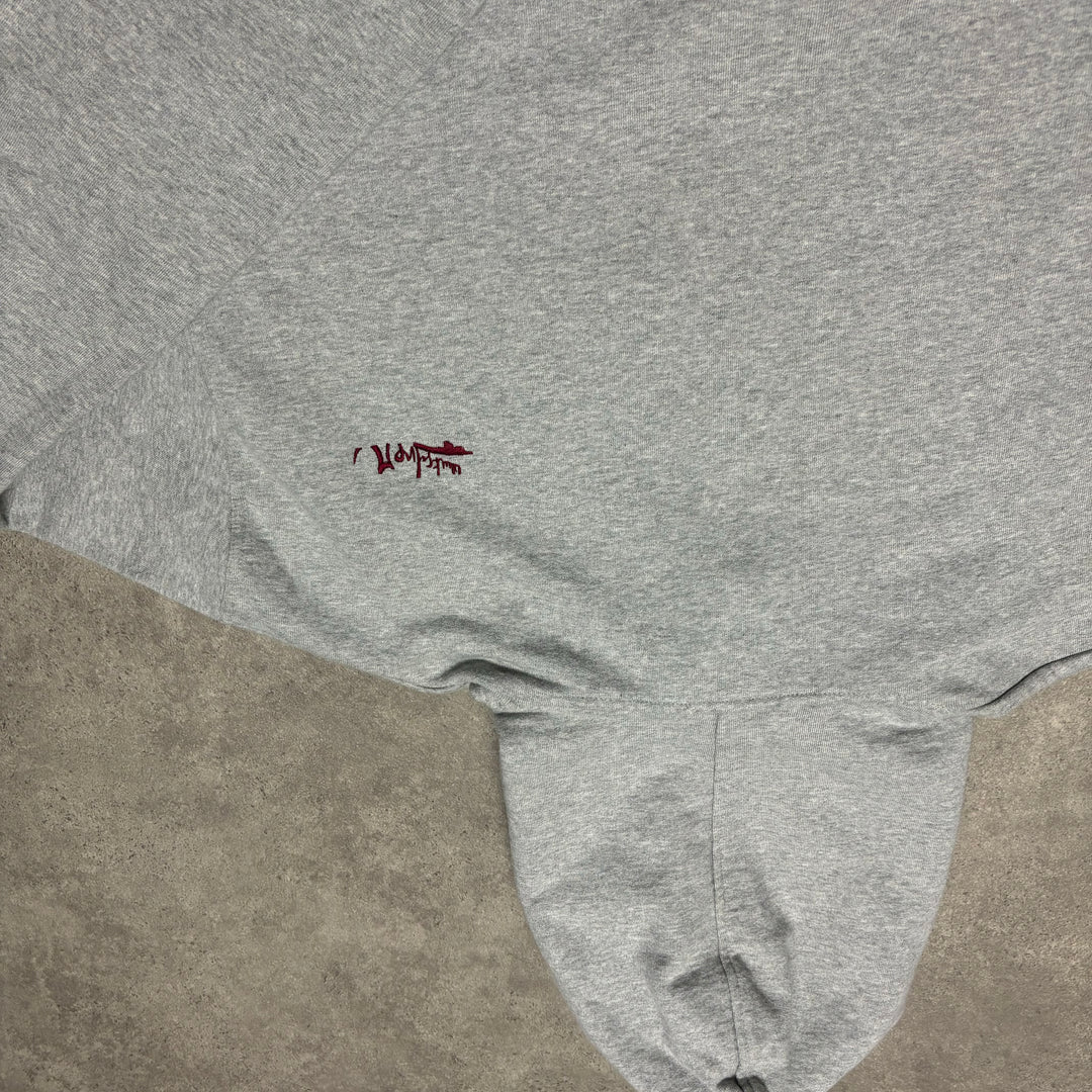 00's Vintage Quiksilver Grey Logo Hoodie (L)