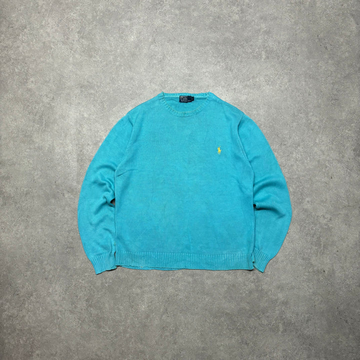 Vintage Polo Ralph Lauren Blue Knitted Sweater (S)