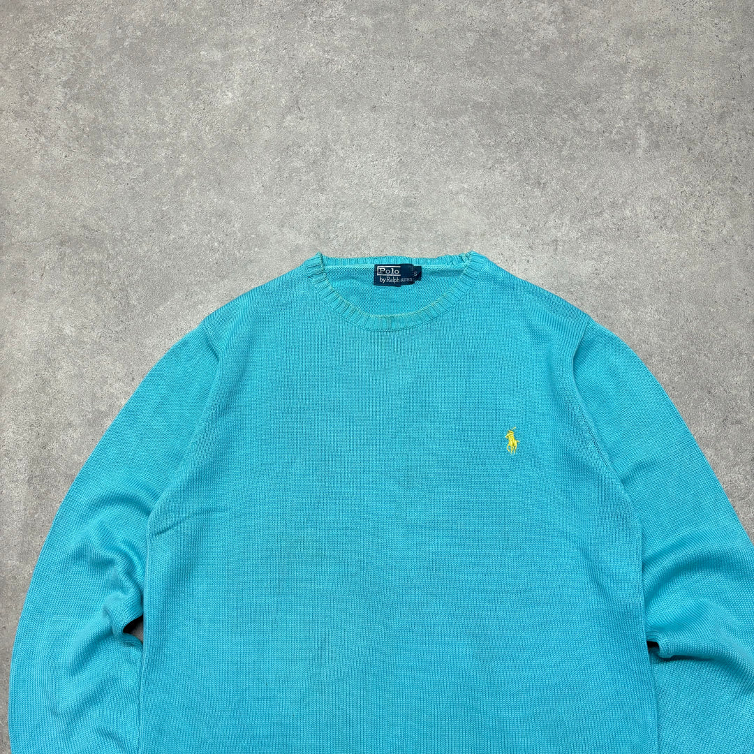 Vintage Polo Ralph Lauren Blue Knitted Sweater (S)