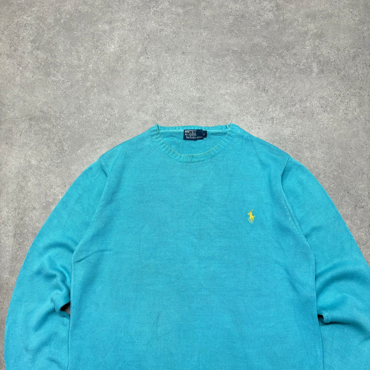 Vintage Polo Ralph Lauren Blue Knitted Sweater (S)