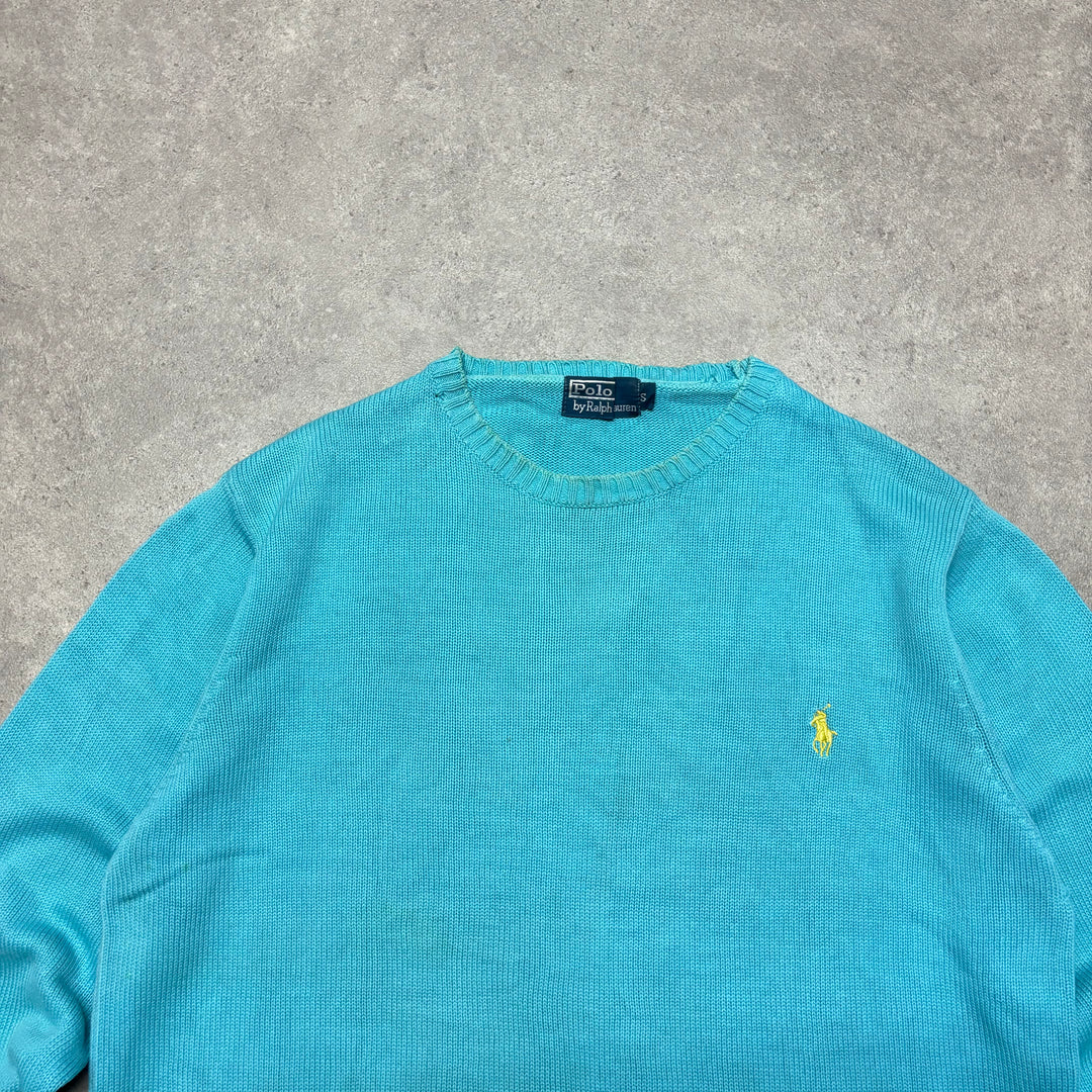 Vintage Polo Ralph Lauren Blue Knitted Sweater (S)