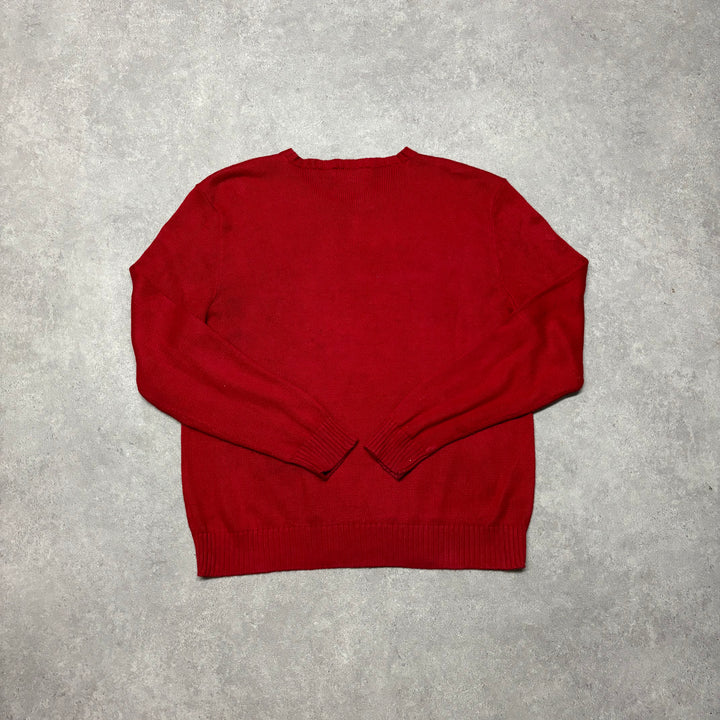 Vintage Polo Ralph Lauren Red Knitted Sweater (XL)