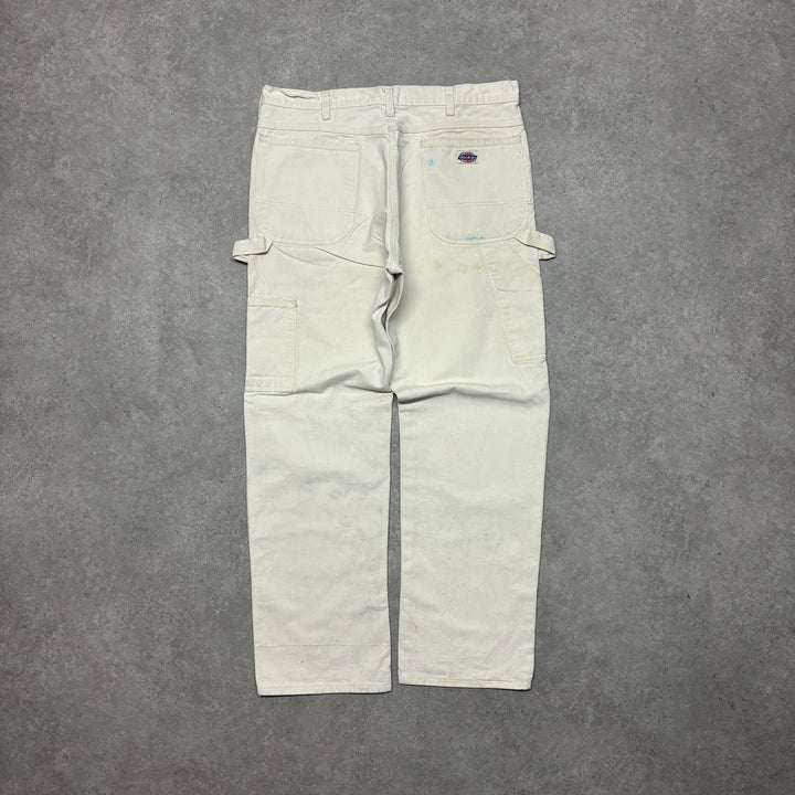 Vintage Dickies Cream Painter Trousers (36x30)