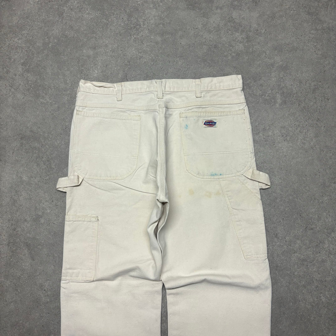 Vintage Dickies Cream Painter Trousers (36x30)