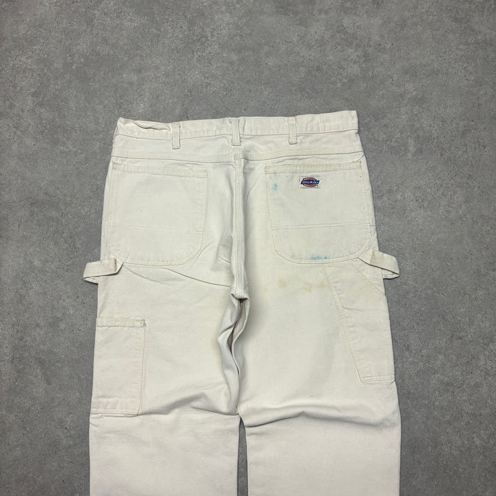 Vintage Dickies Cream Painter Trousers (36x30)
