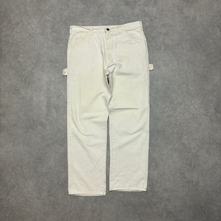 Vintage Dickies Cream Painter Trousers (36x30)