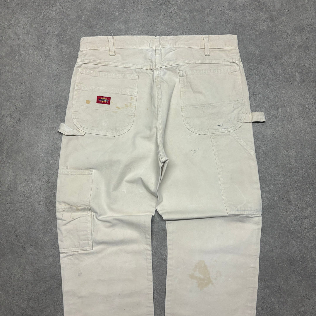 Vintage Dickies Cream Painter Trousers (36x30)