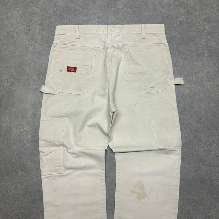Vintage Dickies Cream Painter Trousers (36x30)