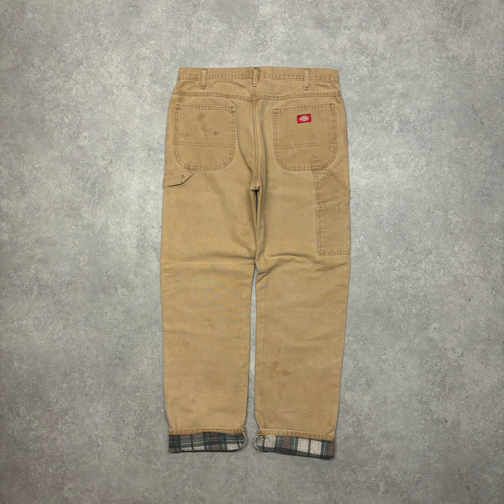 Vintage Dickies Tan Fleece Lined Trousers (36x34)