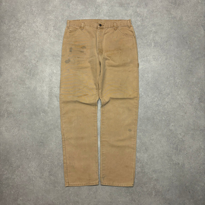 Vintage Dickies Tan Fleece Lined Trousers (36x34)