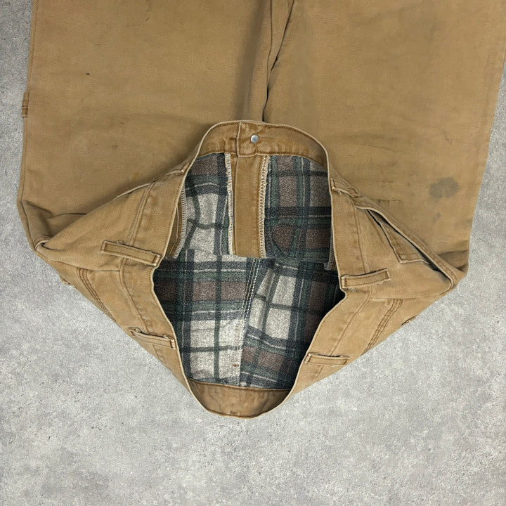 Vintage Dickies Tan Fleece Lined Trousers (36x34)