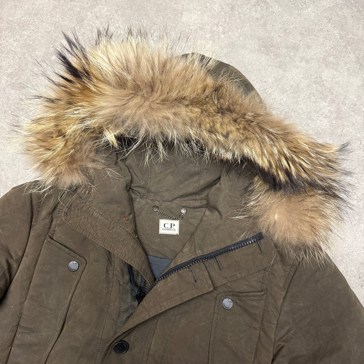 Vintage CP Company Brown Fur Hooded Parka (L)